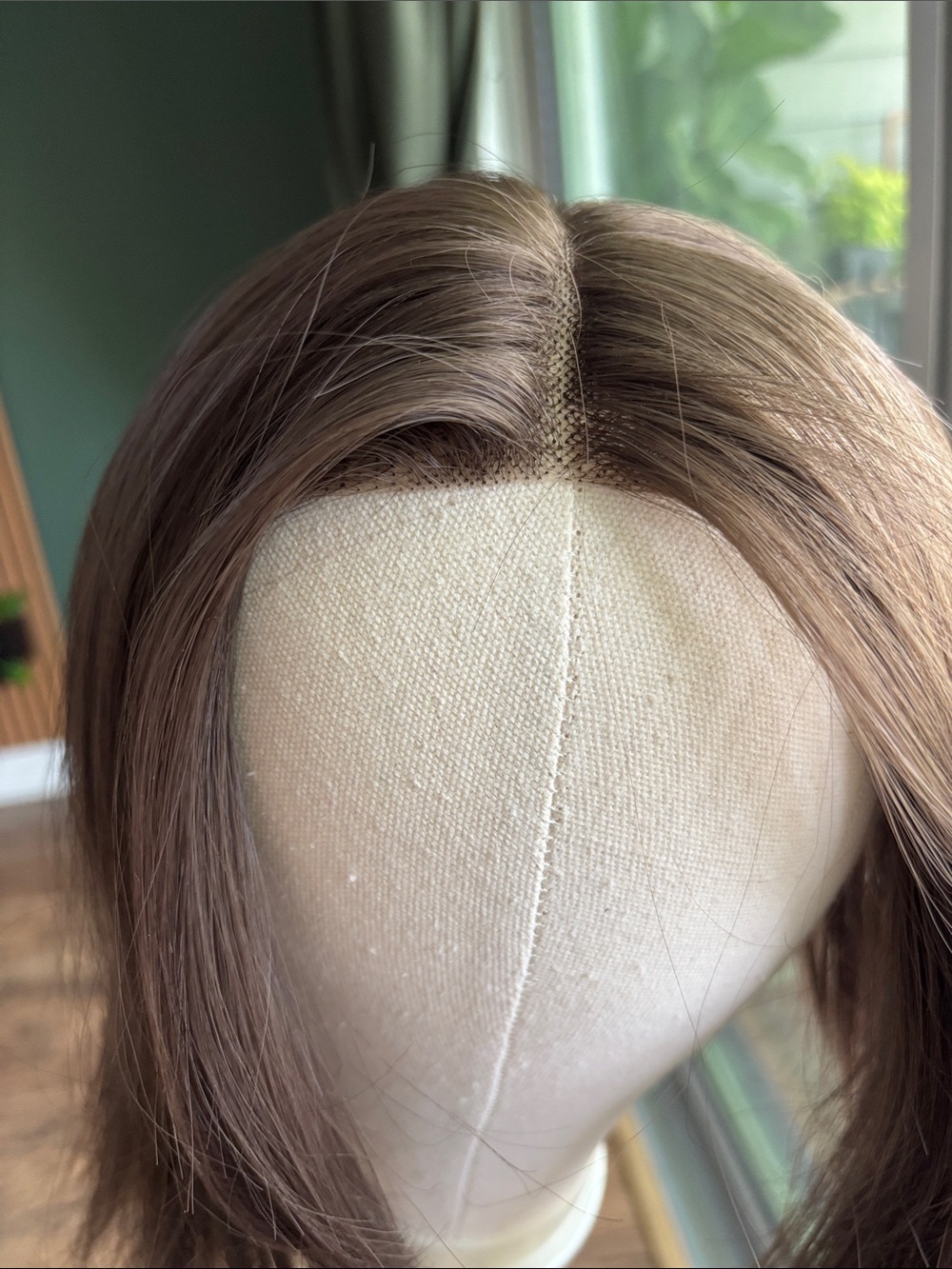 Medium Brown Short Layered Synthetic Wig with Natural Part - JB Extension - Picture 5 of 6